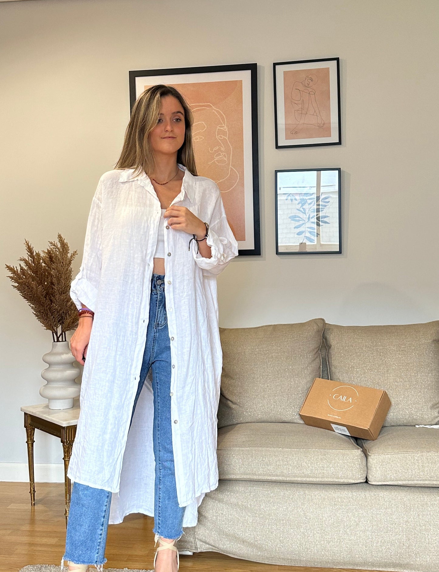 Kimono Lino Blanco