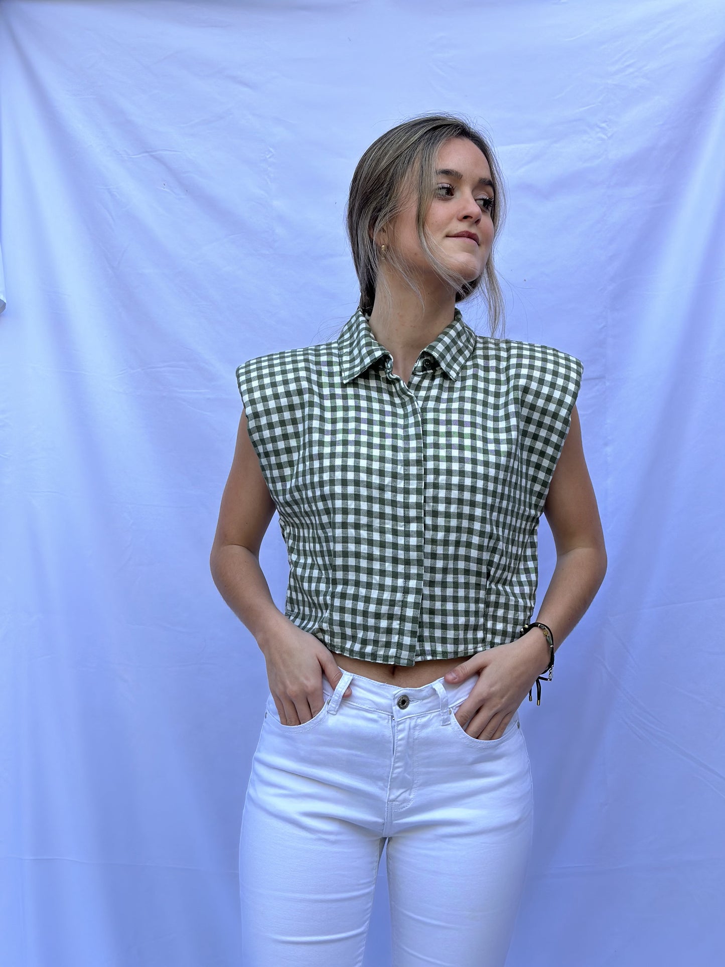 Camisa Vichy Hombrera